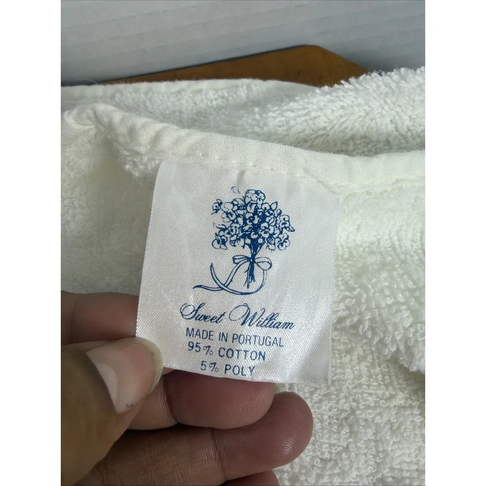 Sweet William Baby Hooded Towel White Yellow Stars Cotton‎ Portugal